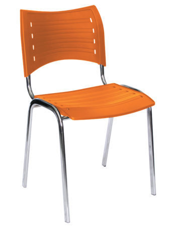 Silla Cromo Naranja